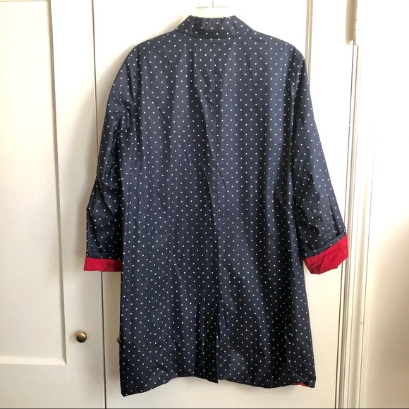 Lauren Ralph Lauren Navy Polka Dot Rain Coat - Picture 5 of 13
